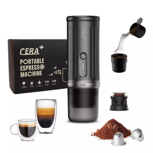 Cera+ Portable Mini Espresso Machine PCM03S Grey
